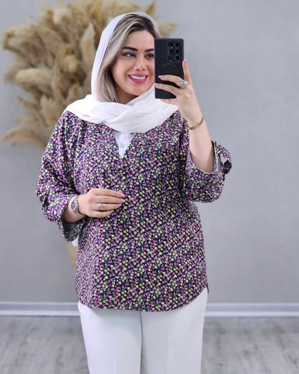 شومیز گل‌گلی