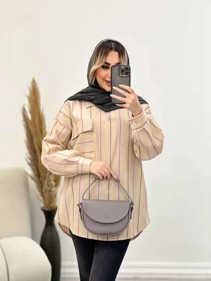 مانتو شومیزی راه راه