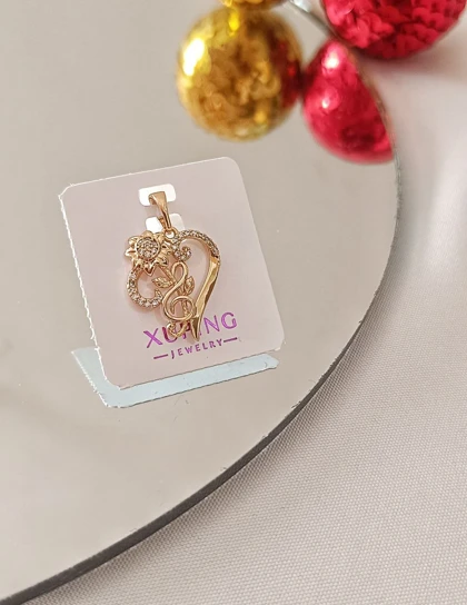 پلاک قلبی طرح طلا ژوپینگ (سه طرح)