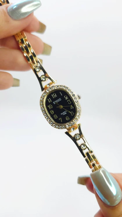 ساعت مچی زنانه مجلسی EHHE نگین‌دار با موتور کوارتز