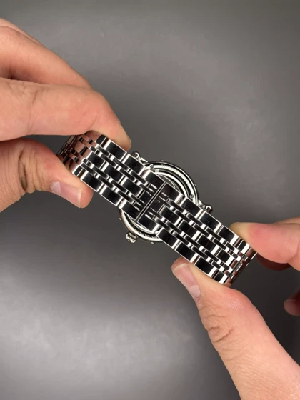 ساعت مچی پتک فیلیپ فول دیت بند سیلور صفحه مشکی Patek Philippe