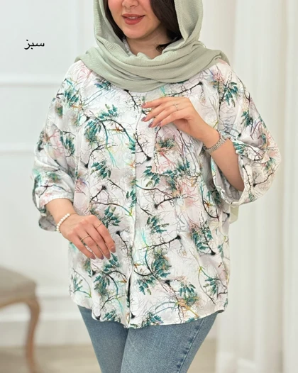 شومیز مانتویی برگ کد محصول 1659