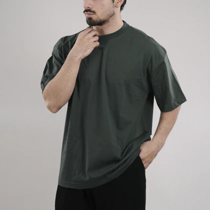 تیشرت اسپرت بیسیک مدل SPL-4M1248 سبز تیره