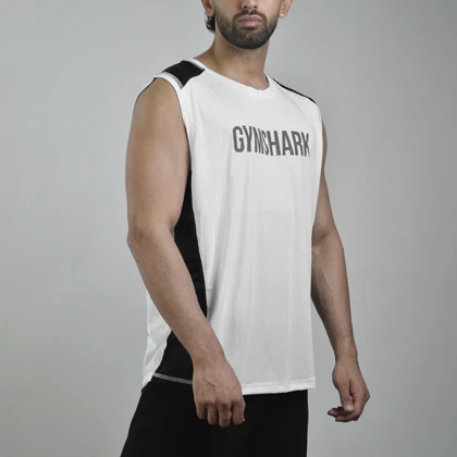 رکابی ورزشی مردانه جیم شارک مدل HS-4D0513 سفید