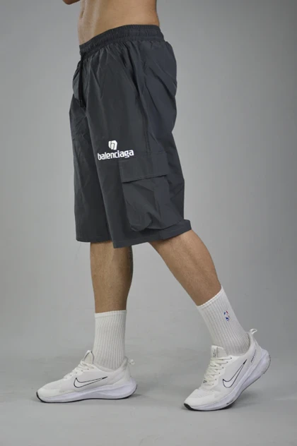 شلوارک ورزشی مردانه بالنسیاگا مدل CNA-3D417 طوسی تیره