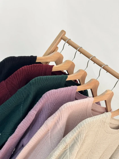 بافت آستین پفی گل سفید