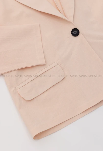 کت لینن تک دکمه کد1004092