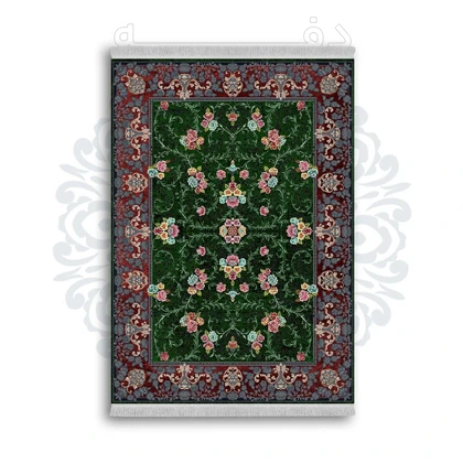 فرشینه از جنس پارچه هازان مخمل ترک طرح سنتی و مدرن برند دفه کد DAMG364