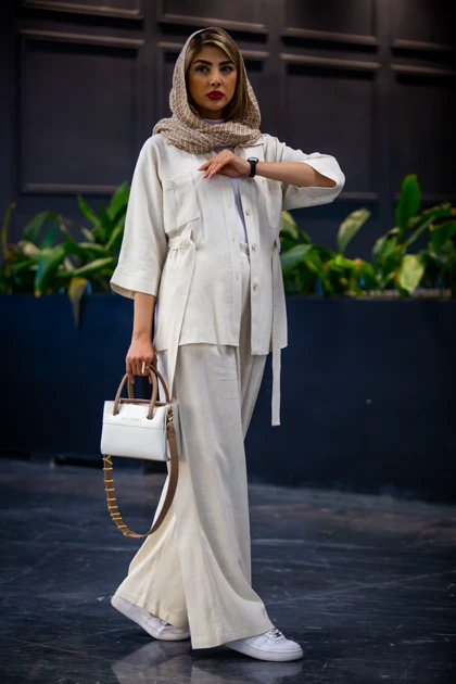 مانتو شلوار رایون دو جیب