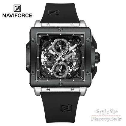 ساعت مچی مردانه سه موتور برند نیوی فورس مدل NAVIFORCE 8064 بند رابر