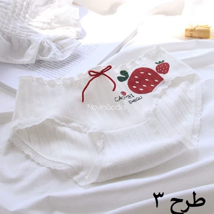 شورت کبریتی طرح توت فرنگی قرمز