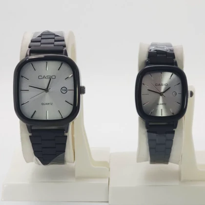 ساعت مچی ست مردانه و زنانه کاسیو اولدمانی Casio با موتور کوارتز و تاریخ دار