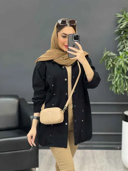 مانتو پرچ دار صدف