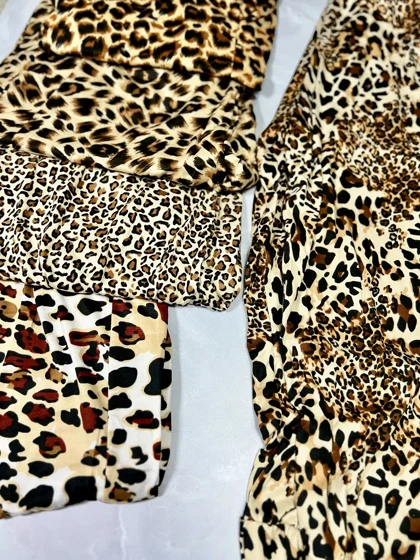 شلوارک پلنگی گیاهی
