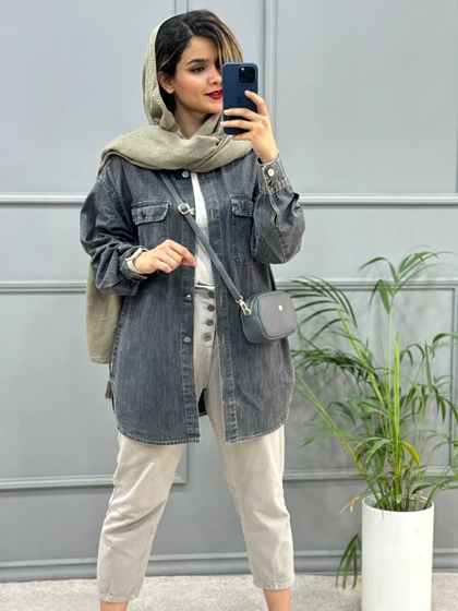 مانتو جین ساتین