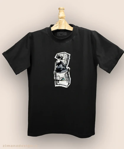 تیشرت مردانه و زنانه طرح اسکناس دلار کد 959