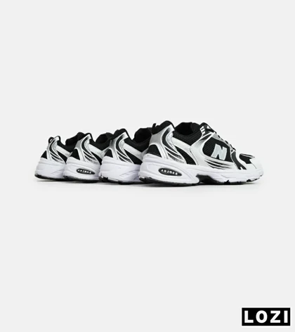 کفش کتانی مردانه و زنانه مشکی سفید NEW BALANCE 530