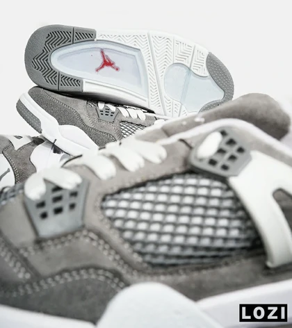 کتانی ساق‌دار زنانه و مردانه طوسی Nike air jordan 4 مدل 6467