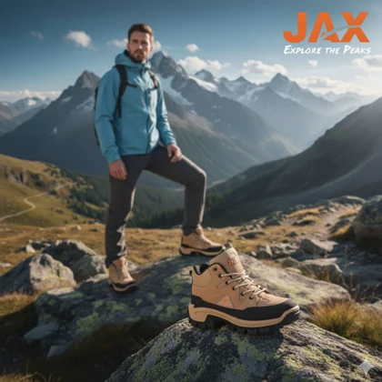 کفش ساق‌دار مردانه کرم مدل JAX