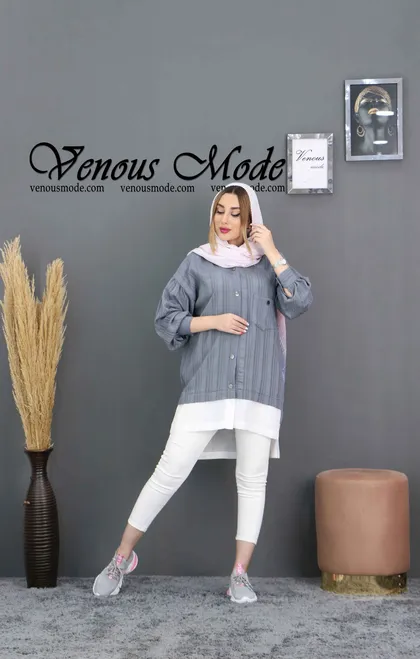 شومیز پیراهنی ترکیبی