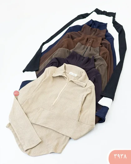 بلوزیقه ایستاده نیم زیپ 3938