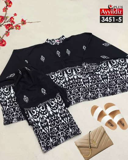 ست مانتو شلوار زنانه سایز بزرگ کد 3451/5
