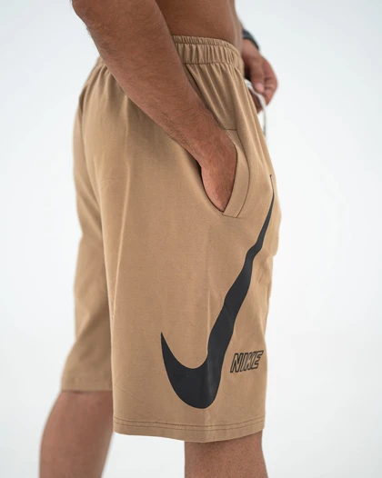 شلوارک بگ ورزشی NIKE کرم