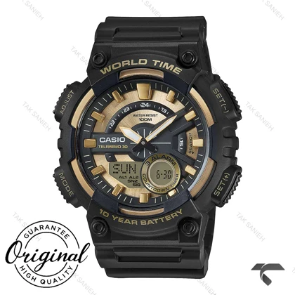 ساعت کاسیو AEQ-110BW-9AV مردانه مشکی طلایی Casio-10251-G