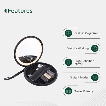 کیف آرایشی گرین لاین Green Lion مدل GL-MR16 آینه دار