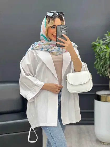 مانتو لینن جیب نما پایین گت