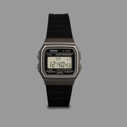 ساعت کاسیو یونیسکس مشکی طوسی Casio F91-W Unisex Black Gray