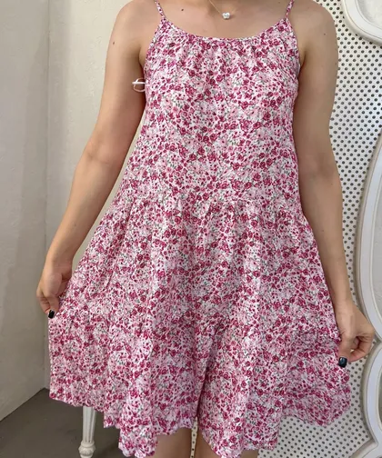 پیراهن نخی گل‌دار🍊🌸