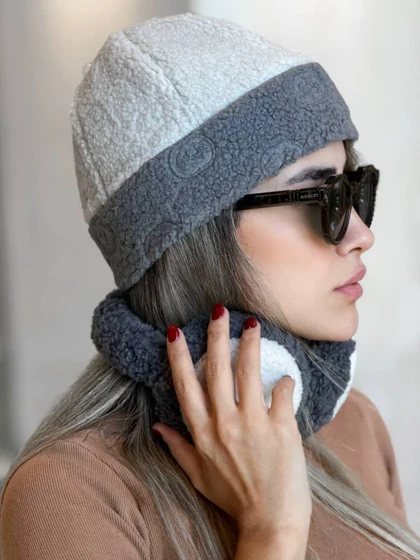 ست کلاه باکت و گوش گیر زمستانی زنانه مدل pilo