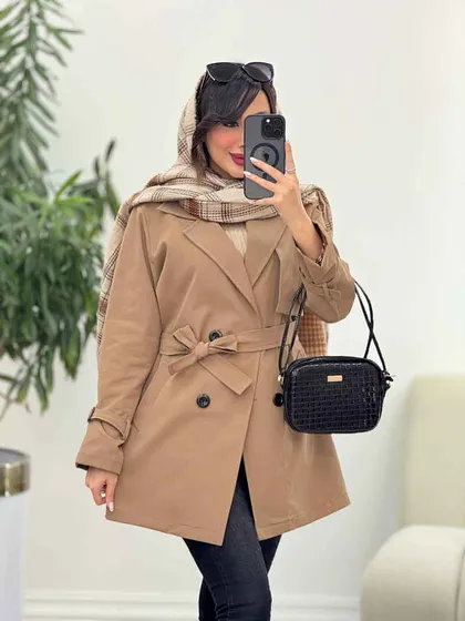 بارانی چهاردکمه مینا