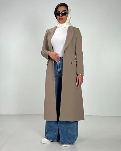 کت یقه انگلیسی بلند  کد 100177