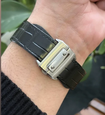 ساعت کارتیر سانتوس صد مردانه مشکی Cartier Santos 100