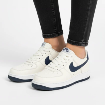 کتانی زنانه ایرفورس سفید سرمه ای