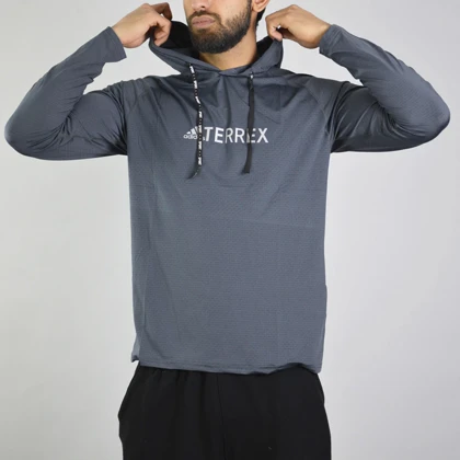 استرج کلاهدار ورزشی مردانه آدیداس Terrex-5719 طوسی تیره