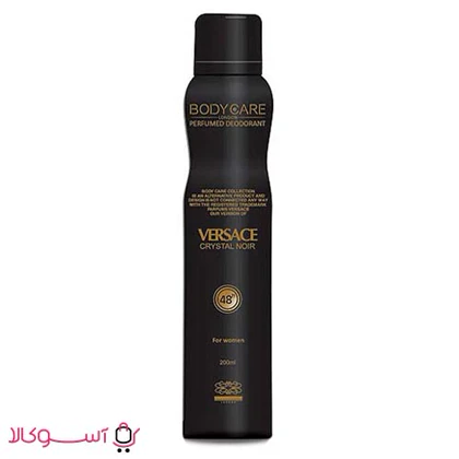 اسپری زنانه بادی کر ورساچه مدل crystal noir حجم 200 میل