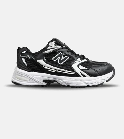 کفش کتانی مردانه و زنانه مشکی سفید NEW BALANCE 530