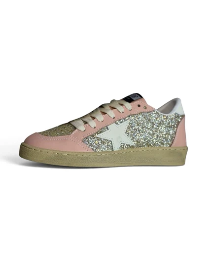 کتانی گلدن گوس بال استار صورتی براق Golden Goose Ball Star pink Glitter
