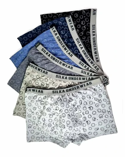 شورت مردانه نیم پا طرح ماه و ستاره