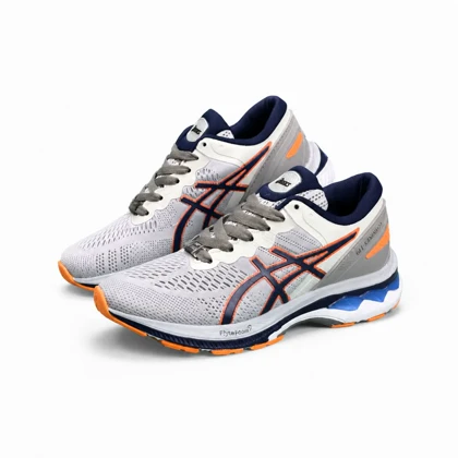 کتانی مردانه مدل اسیکس رانینگ طوسی نارنجی Asics