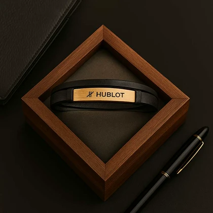 دستبند چرم مردانه مدل پلاک دار