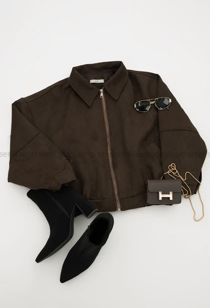 بامبر جلو زیپ جیر آستر دارکد1004656