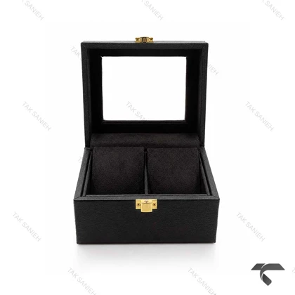 جعبه ساعت ست 2 تایی مشکی چرمی Watches-Box-Set-10778-S