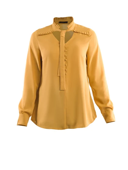 بلوز کرپ حریر زنانه آستین بلند ماهانا