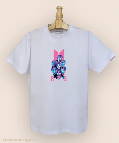 تیشرت مردانه و زنانه طرح بی تی اس کد 935