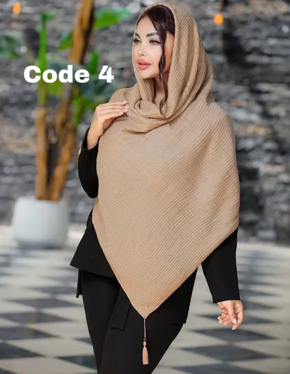 روسری پلیسه منگوله‌دار 3959