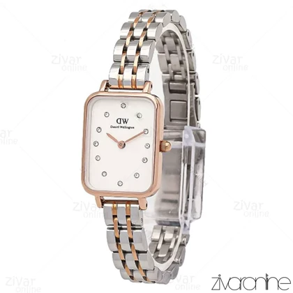 ساعت دنیل ولینگتون زنانه دورنگ رزگلد نگین‌دار 106765